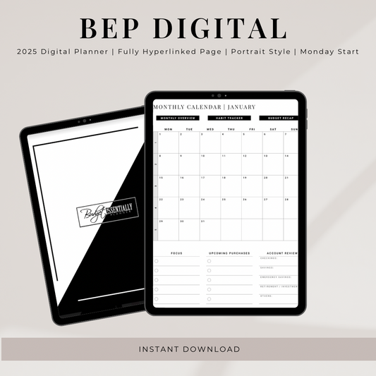 Budget Essentially Digital Planner 2025