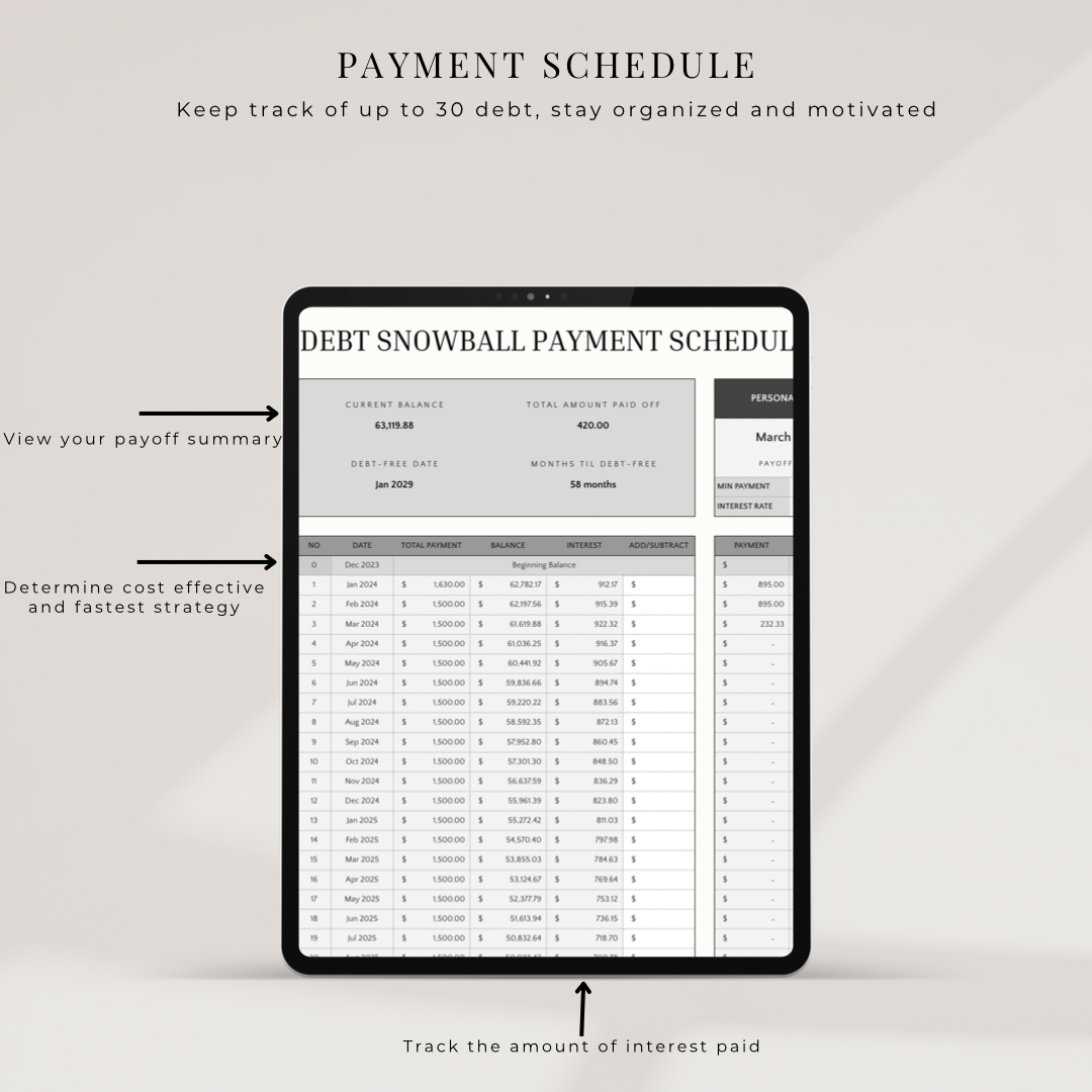 Budget Essentially Debt Dashboard