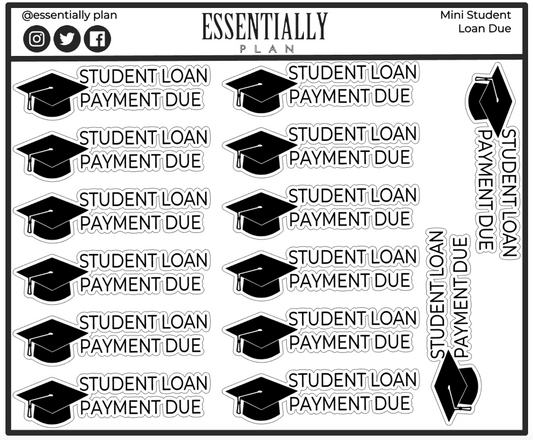 Student Loan Payment Sticker Sheet